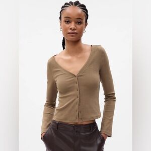 Modern Ribbed Cardigan || Gap